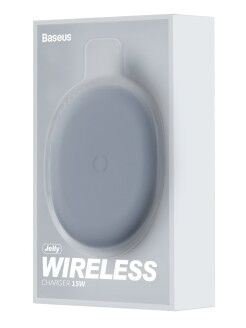 Беспроводная зарядка Baseus Jelly Wireless Charger 15W (WXGD-01) серый - 5