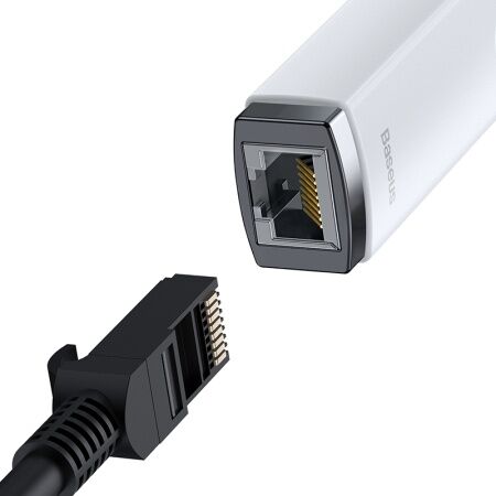 Переходник/Адаптер BASEUS Lite Series Ethernet Adapter, USB A- RJ45 (100Mbps), белый - 5