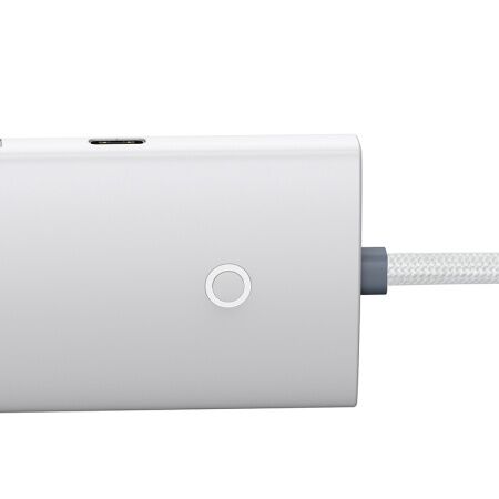 Переходник/Адаптер BASEUS Lite Series 4-Port, Разветвитель, USB - 4xUSB3.0, белый, кабель 0,25см - 7