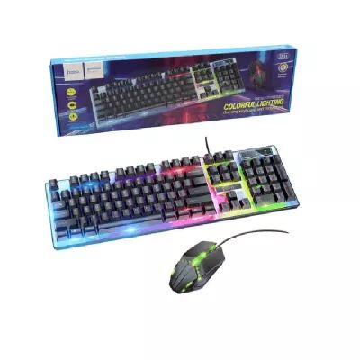 Набор проводной игровой Hoco GM18 Luminous клавиатурамышь черный - 1