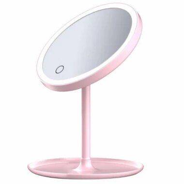 Зеркало косметическое DOCO Daylight Small Pink Mirror Pro (розовое) - 1