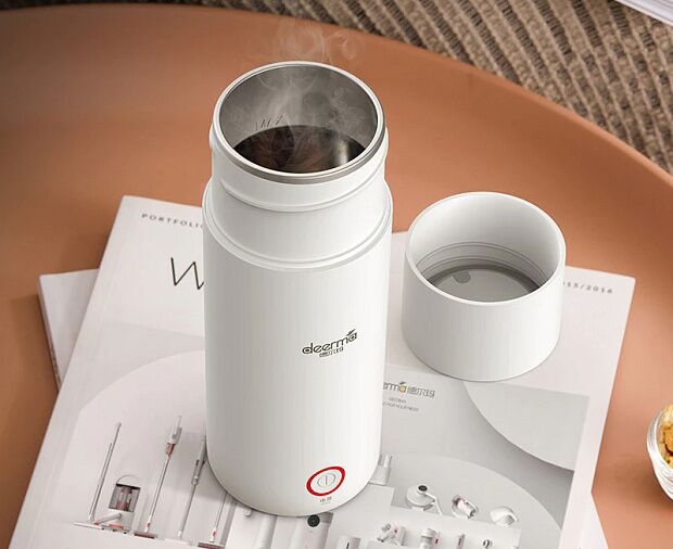 Электрический портативный чайник-термос DEERMA Portable Electric Kettle Thermos Bottle Cup (DEM-DR050) - 2