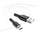 USB кабель BOROFONE BX63 Charming MicroUSB, 1м, 2.4A, силикон (белый) - фото