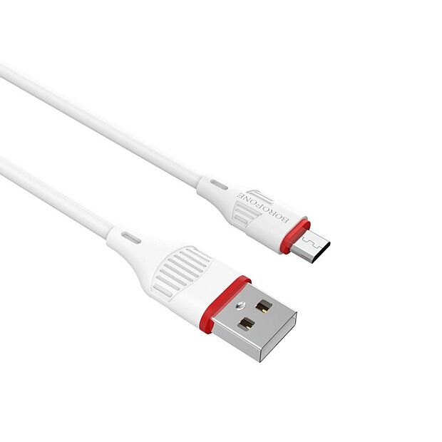 USB кабель BOROFONE BX17 Enjoy MicroUSB, 1м, PVC (белый) - 1