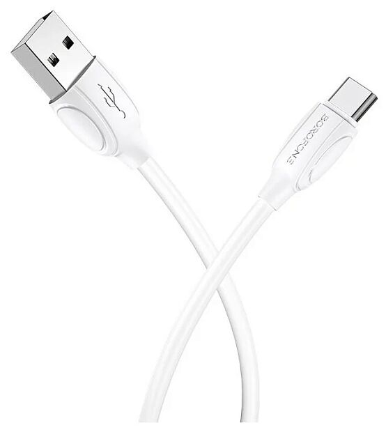 USB кабель BOROFONE BX19 Benefit Type-C, 3A, 1м, PVC (белый) - 1