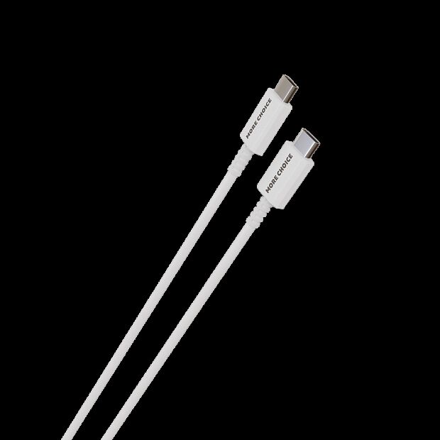 Дата-кабель Smart USB 5.0A PD 100W быстрая зарядка для Type-C Type-C More choice K76Sa TPE 1м белый - 1