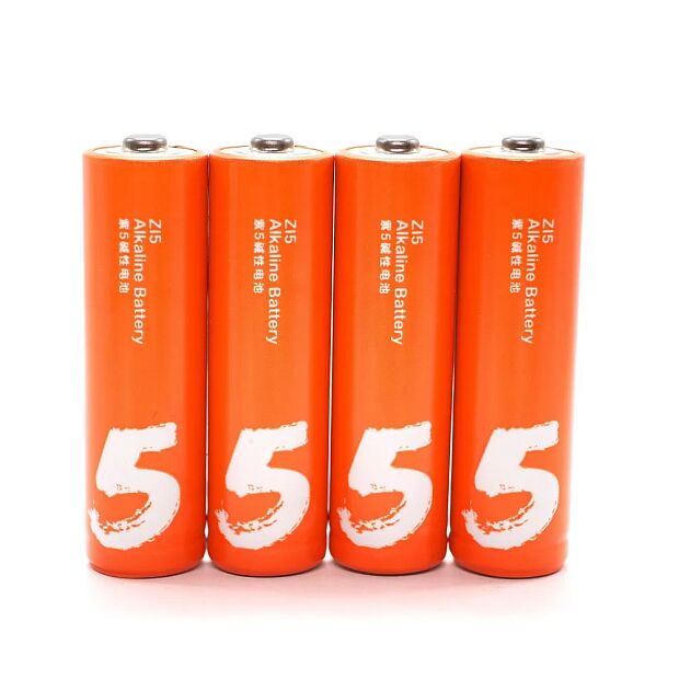 Батарейки алкалиновые ZMI Rainbow Zi5 типа AA (уп. 4 шт) (Orange) - 1