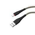 USB кабель BOROFONE BX25 Powerful Lightning 8-pin, 1м, 2.4A, нейлон (черный) - фото