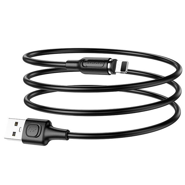 USB кабель BOROFONE BX41 Amiable Lightning 8-pin, магнитный, 1м, 2.4A, PVC (черный) - 8