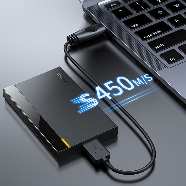 Адаптер BASEUS Enclosure Full Speed Series 2.5 HDD, MicroUSB, 0.5 м, черный - 5