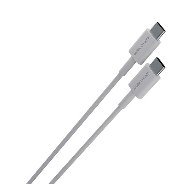 Дата-кабель Smart USB 3.0A PD 60W быстрая зарядка для Type-C Type-C More choice K71Sa TPE 1м белый - 1