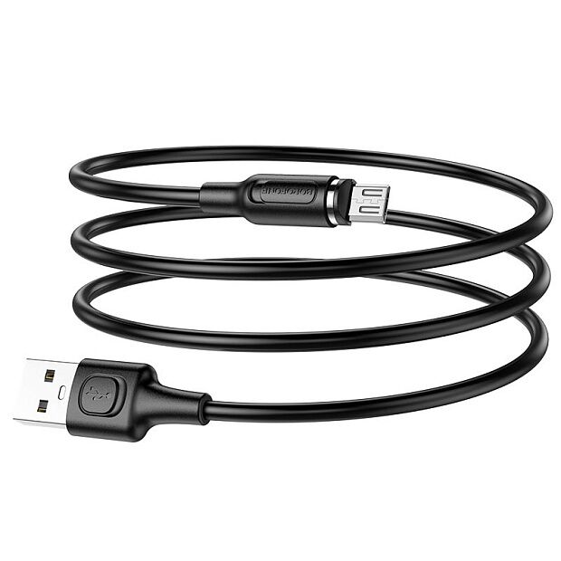 USB кабель BOROFONE BX41 Amiable MicroUSB, магнитный, 1м, 2.4A, PVC (черный) - 8