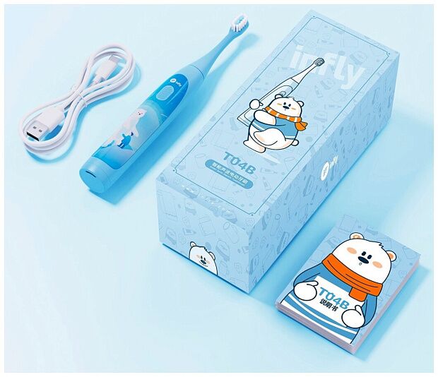 Электрическая зубная щетка inFly Kids Electric Toothbrush T04B (Blue) RU - 8