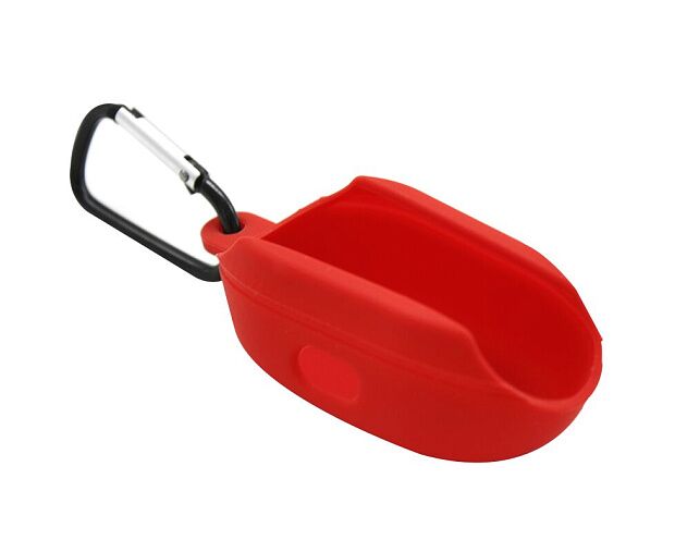 Силиконовый чехол для наушников с карабином Redmi Airdots (Red/Красный) - 3
