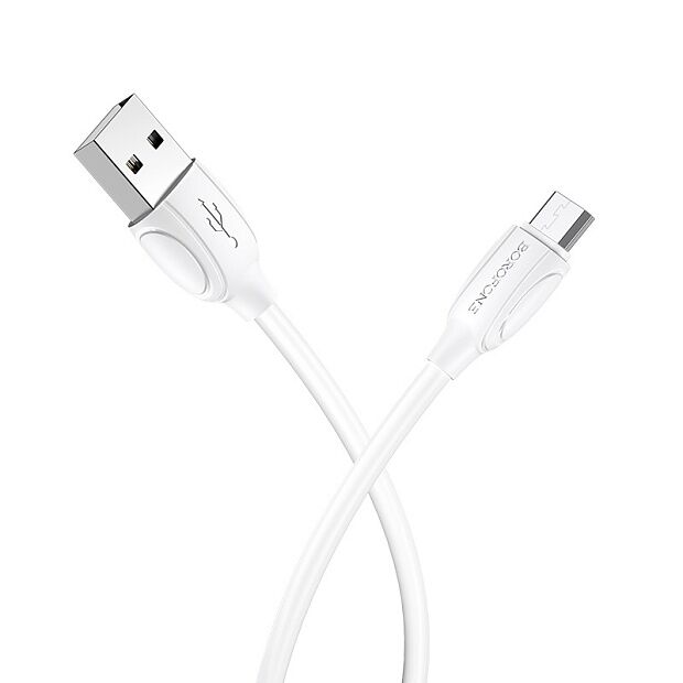 USB кабель BOROFONE BX19 Benefit MicroUSB, 2.4A, 1м, PVC (белый) - 5