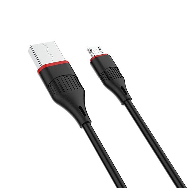 USB кабель BOROFONE BX17 Enjoy MicroUSB, 1м, PVC (черный) - 3