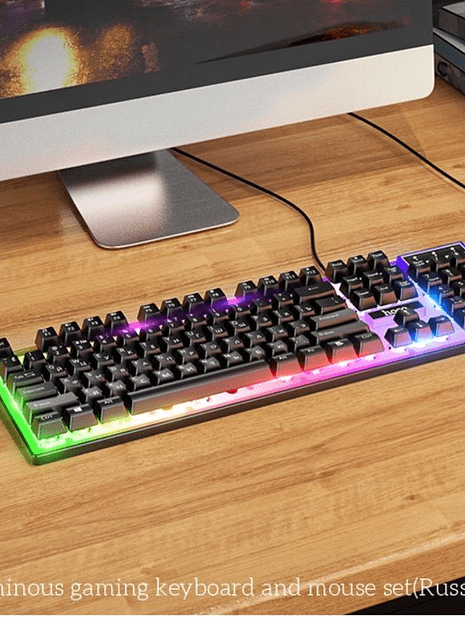 Набор проводной игровой Hoco GM18 Luminous клавиатурамышь черный - 4