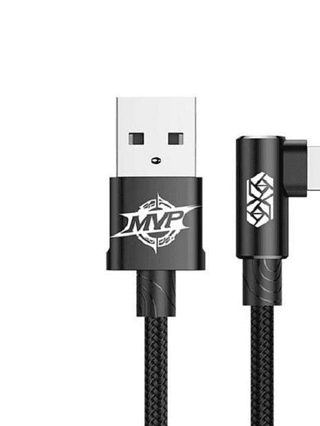 Кабель Baseus MVP Elbow Type Cable USB For Micro 2A 1m (Black/Черный) - 3