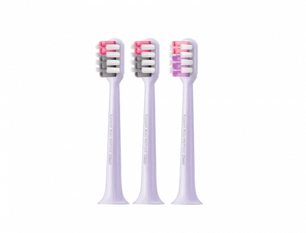 Сменные насадки для зубной щетки Dr.Bei Sonic Electric Toothbrush BY-V12 (3 шт) (Purple Gold) 
