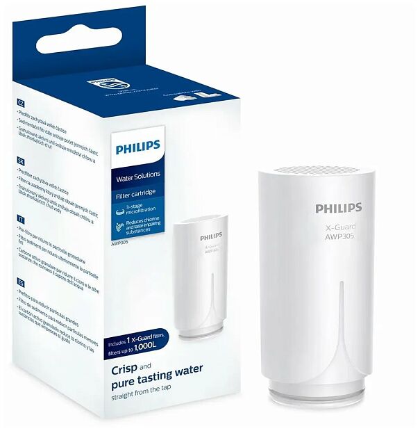 PHILIPS Фильтр-картридж для насадки на кран, 1шт/уп AWP305/10 белый - 1
